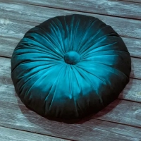 Подушка декоративная круглая 48х48. Цвет: темно-зеленый